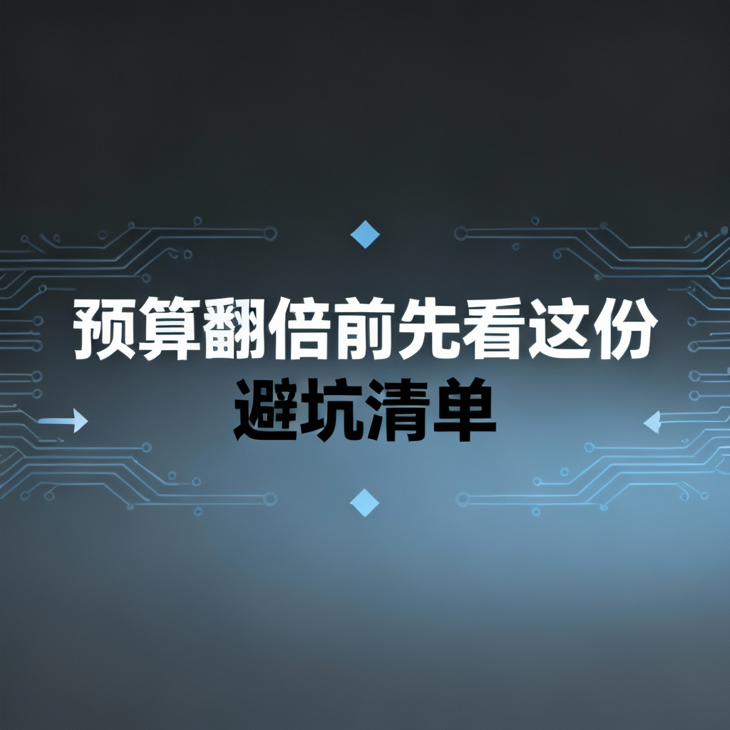 定制企业官网：预算翻倍前先看这份避坑清单